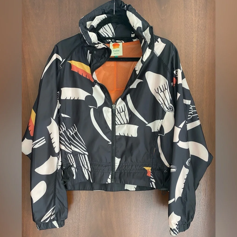FARM Rio Toucan Windbreaker size Small - Picture 1 of 6